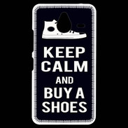 Coque Personnalisée Nokia Lumia 640XL LTE Keep Calm Buy Shoes Noir