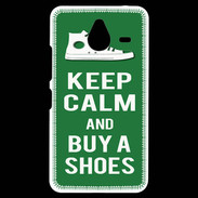 Coque Personnalisée Nokia Lumia 640XL LTE Keep Calm Buy Shoes Vert