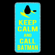 Coque Personnalisée Nokia Lumia 640XL LTE Keep Calm Batman Cyan