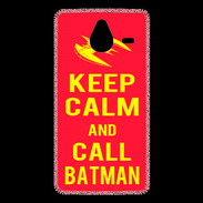Coque Personnalisée Nokia Lumia 640XL LTE Keep Calm Call Batman Rouge