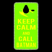 Coque Personnalisée Nokia Lumia 640XL LTE Keep Calm Call Batman Vert pomme
