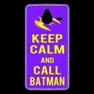 Coque Personnalisée Nokia Lumia 640XL LTE Keep Calm Call Batman Violet
