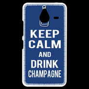 Coque Personnalisée Nokia Lumia 640XL LTE Keep Calm Drink Champagne Bleu