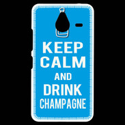 Coque Personnalisée Nokia Lumia 640XL LTE Keep Calm Drink champagne Cyan