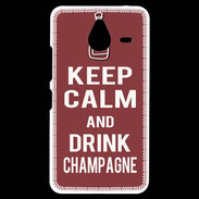 Coque Personnalisée Nokia Lumia 640XL LTE Keep Calm Drink Champagne Brique