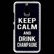 Coque Personnalisée Nokia Lumia 640XL LTE Keep Calm Drink champagne Noir