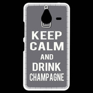 Coque Personnalisée Nokia Lumia 640XL LTE Keep Calm Drink champagne Gris