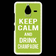 Coque Personnalisée Nokia Lumia 640XL LTE Keep Calm Drink champagne Vert pomme