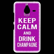 Coque Personnalisée Nokia Lumia 640XL LTE Keep Calm Drink champagne Violet