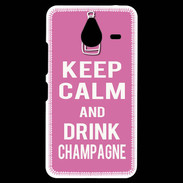 Coque Personnalisée Nokia Lumia 640XL LTE Keep Calm Drink champagne Rose