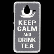 Coque Personnalisée Nokia Lumia 640XL LTE Keep Calm Drink Tea Gris