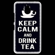 Coque Personnalisée Nokia Lumia 640XL LTE Keep Calm Drink Tea Noir