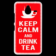 Coque Personnalisée Nokia Lumia 640XL LTE Keep Calm Drink Tea Rouge