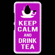 Coque Personnalisée Nokia Lumia 640XL LTE Keep Calm Drink Tea Violet