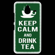 Coque Personnalisée Nokia Lumia 640XL LTE Keep Calm Drink Tea Vert