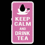 Coque Personnalisée Nokia Lumia 640XL LTE Keep Calm Drink Tea Rose
