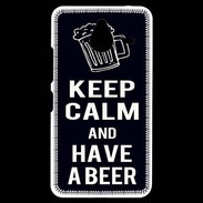 Coque Personnalisée Nokia Lumia 640XL LTE Keep Calm Have a beer Noir
