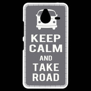 Coque Personnalisée Nokia Lumia 640XL LTE Keep Calm Take Road Gris