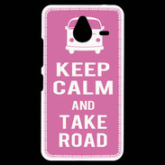 Coque Personnalisée Nokia Lumia 640XL LTE Keep Calm Take Road Rose