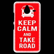 Coque Personnalisée Nokia Lumia 640XL LTE Keep Calm Take Road Rouge