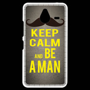 Coque Personnalisée Nokia Lumia 640XL LTE Keep Calm Be a Man Gris