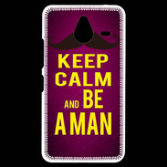 Coque Personnalisée Nokia Lumia 640XL LTE Keep Calm Be a Man Rose