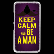 Coque Personnalisée Nokia Lumia 640XL LTE Keep Calm Be a Man Violet