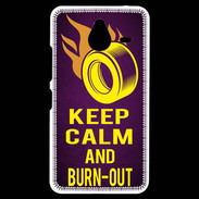 Coque Personnalisée Nokia Lumia 640XL LTE Keep Calm and Burn Out violet
