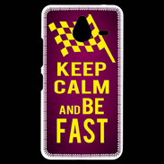 Coque Personnalisée Nokia Lumia 640XL LTE Keep Calm and Be Fast Rose