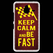 Coque Personnalisée Nokia Lumia 640XL LTE Keep Calm and Be Fast Rouge