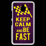 Coque Personnalisée Nokia Lumia 640XL LTE Keep Calm and Be Fast Violet