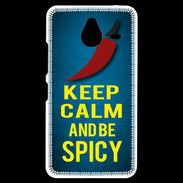 Coque Personnalisée Nokia Lumia 640XL LTE Keep Calm and Be Spicy Bleu