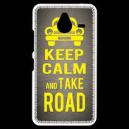 Coque Personnalisée Nokia Lumia 640XL LTE Keep Calm and Take o road 2 Gris