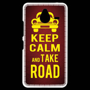 Coque Personnalisée Nokia Lumia 640XL LTE Keep Calm and Take o road 2 Rouge