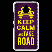 Coque Personnalisée Nokia Lumia 640XL LTE Keep Calm and Take o road 2 Violet