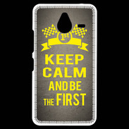 Coque Personnalisée Nokia Lumia 640XL LTE Keep Calm and Be the First Gris