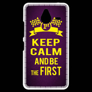 Coque Personnalisée Nokia Lumia 640XL LTE Keep Calm and Be the First Violet