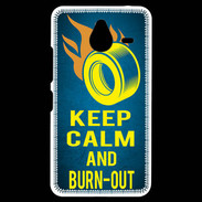 Coque Personnalisée Nokia Lumia 640XL LTE Keep Calm and Burn Out Bleu