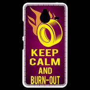 Coque Personnalisée Nokia Lumia 640XL LTE Keep Calm and Burn Out Rose