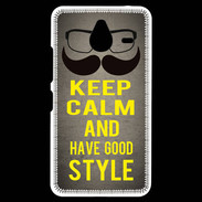 Coque Personnalisée Nokia Lumia 640XL LTE Keep Calm and Have a good Style Gris