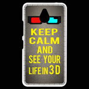 Coque Personnalisée Nokia Lumia 640XL LTE Keep Calm and See your life 3D Gris