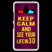 Coque Personnalisée Nokia Lumia 640XL LTE Keep Calm and See your life 3D Rose