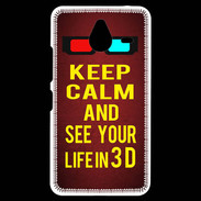 Coque Personnalisée Nokia Lumia 640XL LTE Keep Calm and See your life 3D Rouge