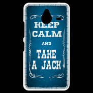 Coque Personnalisée Nokia Lumia 640XL LTE Keep Calm and Take Jack Bleu