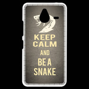 Coque Personnalisée Nokia Lumia 640XL LTE Keep Calm and Be a Snake Gris