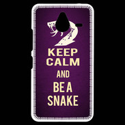 Coque Personnalisée Nokia Lumia 640XL LTE Keep Calm and Be a Snake Violet