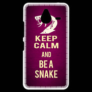 Coque Personnalisée Nokia Lumia 640XL LTE Keep Calm and Be a Snake Rose