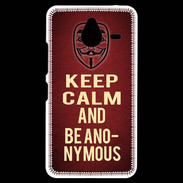 Coque Personnalisée Nokia Lumia 640XL LTE Keep Calm and Be Anonymous Rouge