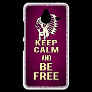 Coque Personnalisée Nokia Lumia 640XL LTE Keep Calm and Be Free Rose