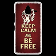 Coque Personnalisée Nokia Lumia 640XL LTE Keep Calm and Be Free Rouge